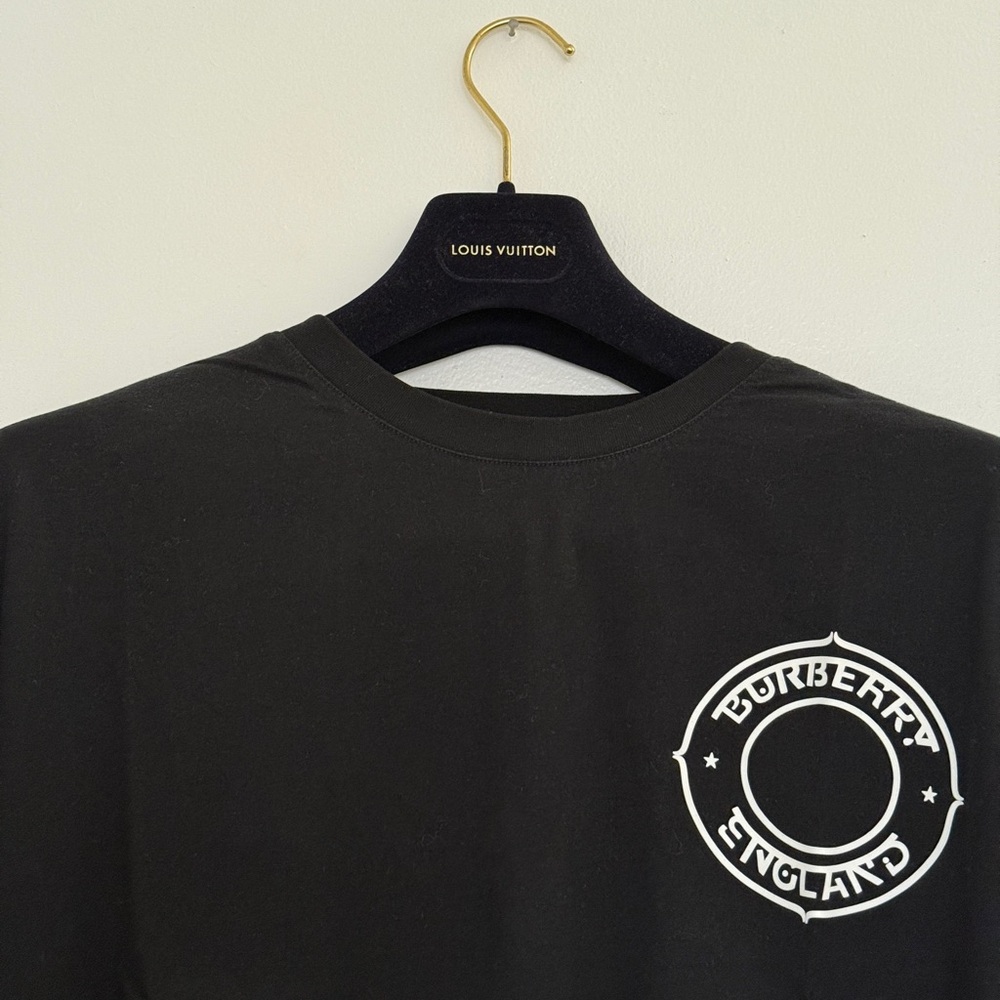 Burberry England Black 3D print graphic Men's T-Shirt